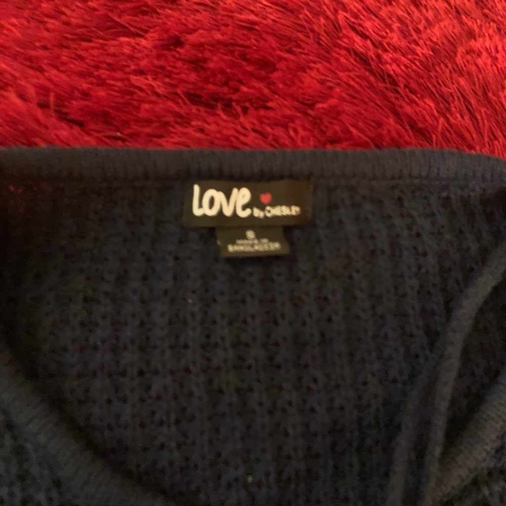 Midnight Blue Woven Sweater